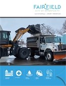 Image of a City of Fairfield snow plow being filled with salt to treat the roads. 