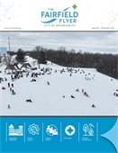 Snowy scene of the sled hill at Harbin Park