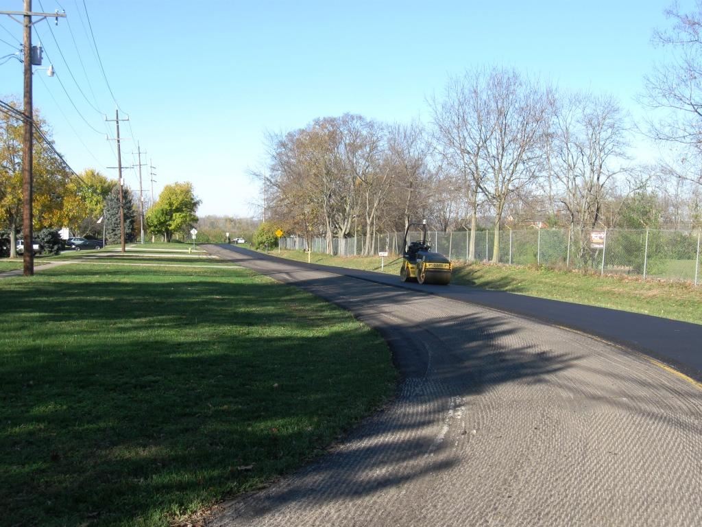 New pavement on Gray Road just east of River
