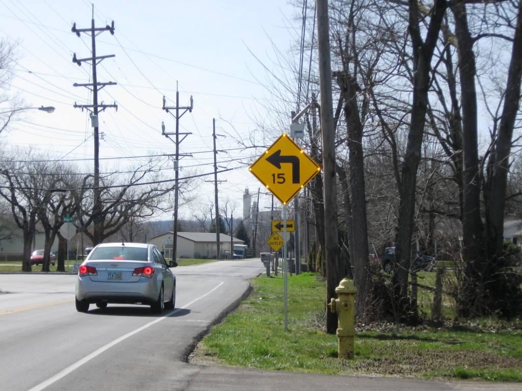 LED-illuminated advanced warning signs were installed to alert traffic
