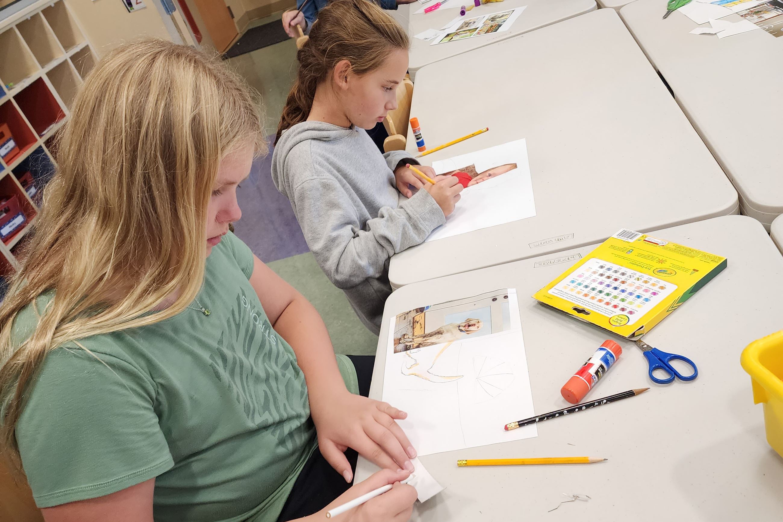 Kids being creative during After School Art